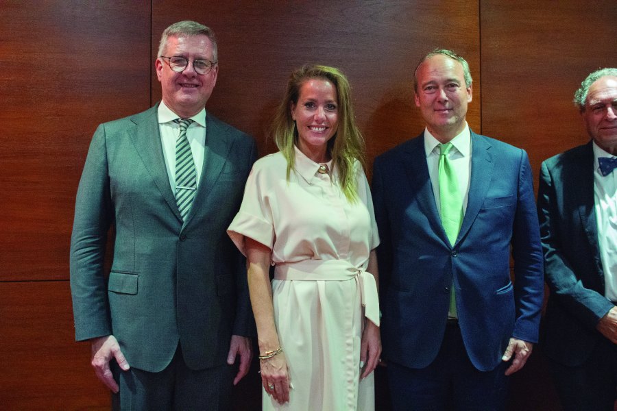 Alain Kaczorowski, Presidente Belgolux; Ann Bruggeman, Gerente General Belgolux; Christian de Lannoy, Embajador de Bélgica en Chile